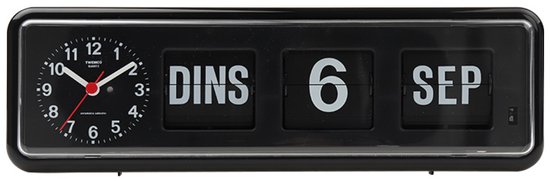 Twemco BQ38 - Klok - Rechthoekig - Kunststof - 7.5x10.5 cm - Zwart