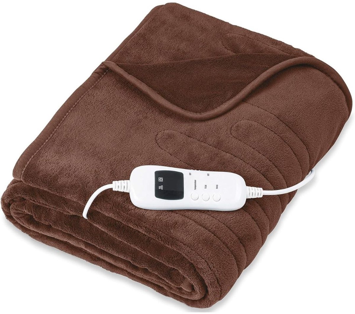 Zylo® Warmtedeken Stoel - Stoelverwarmer - Elektrisch Deken - 43x34x13cm - Bruin
