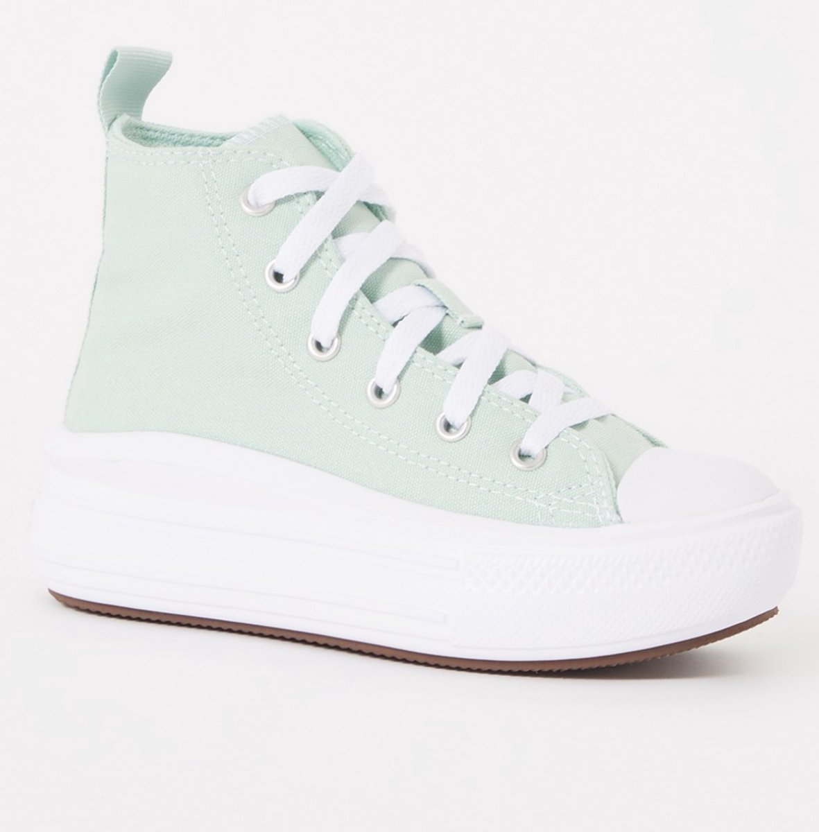 Converse Junior Chuck Taylor All Star Move Platform sneaker van canvas - Licht groen - Maat 32