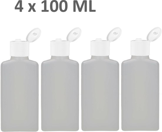 4 x bouteilles vides, contenu 100 ml - Bouteilles de voyage