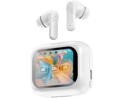 ANC LX-10 Smartcase Oordopjes – Bluetooth Earbuds – Touchscreen Oplaadcase – Adaptive Noise Cancelling – 6 Uur Speeltijd – Spatial Sound – USB-C