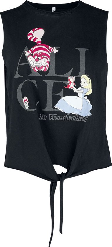 Alice In Wonderland Alice - Wording Dames Top - zwart - M