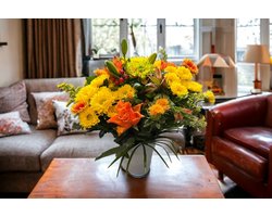 Bloemen boeket XL oranje