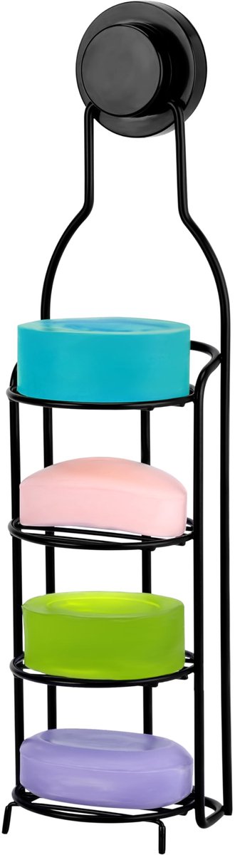 Unyqoos ® Stijlvolle Vier-Laags Hangende Badkamer Organizer Zonder Boren voor Douche en Keuken