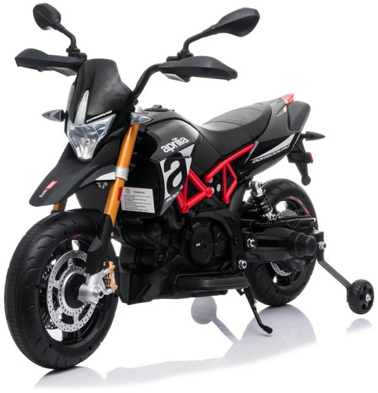 Aprilia Dorsoduro 900 - Elektrische Kindermotor - 12V - 3 tot 6 jaar - Zwart