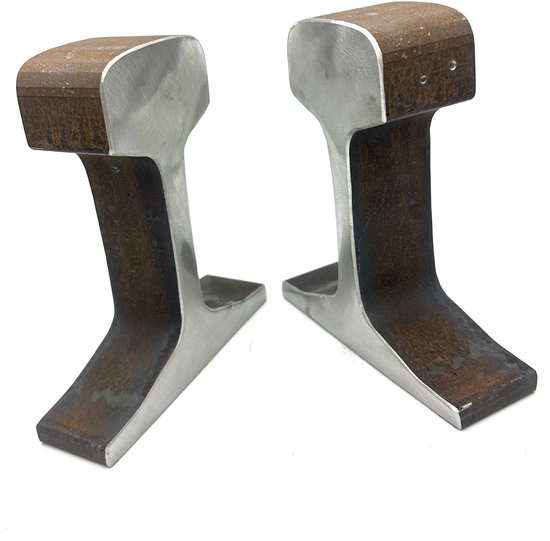 Firmo® Antieke Boekensteun - Gemaakt van Echte Spoorstaaf