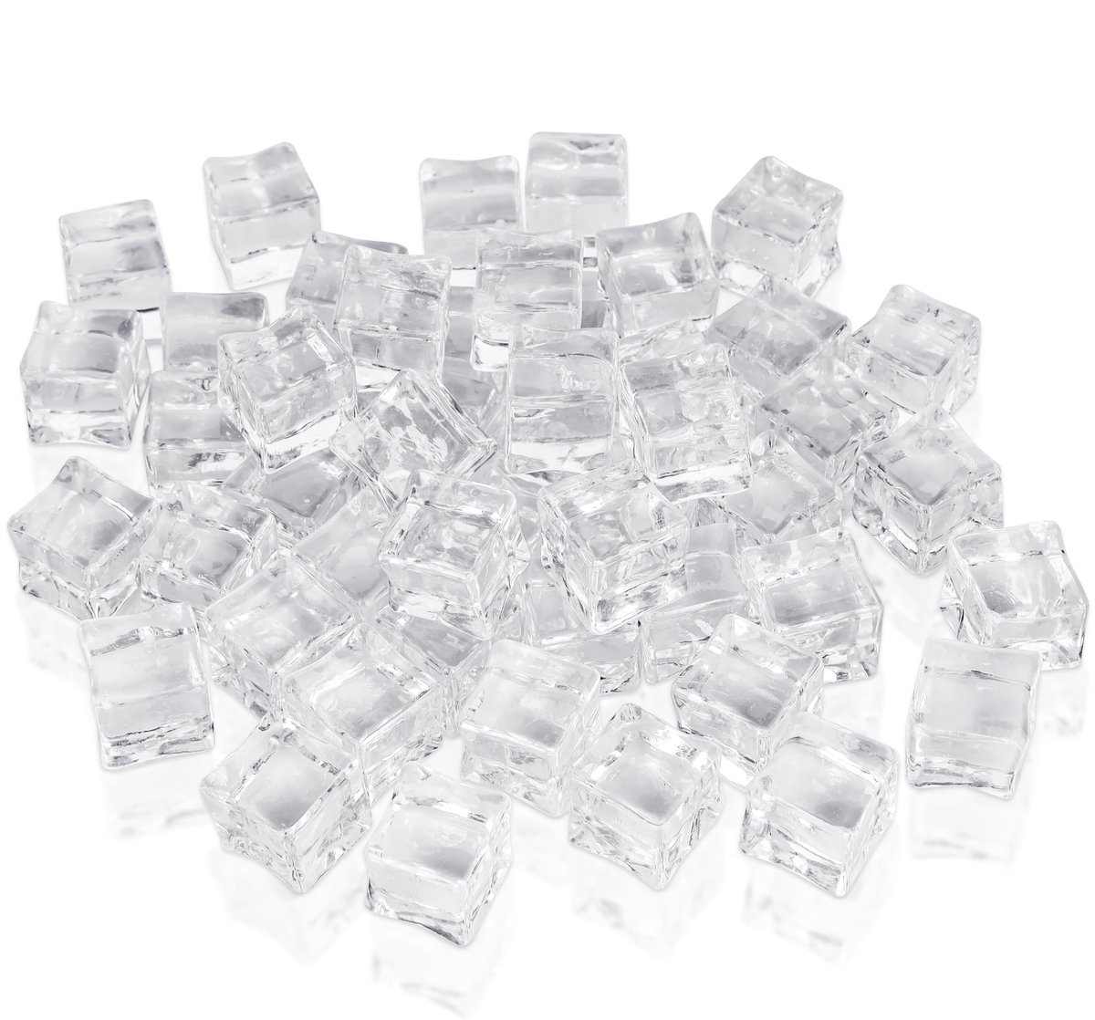 Unyqoos ® Set van 50 Decoratieve Herbruikbare Kristalheldere Ijsblokjes voor Stijlvolle Presentaties en Fotografie