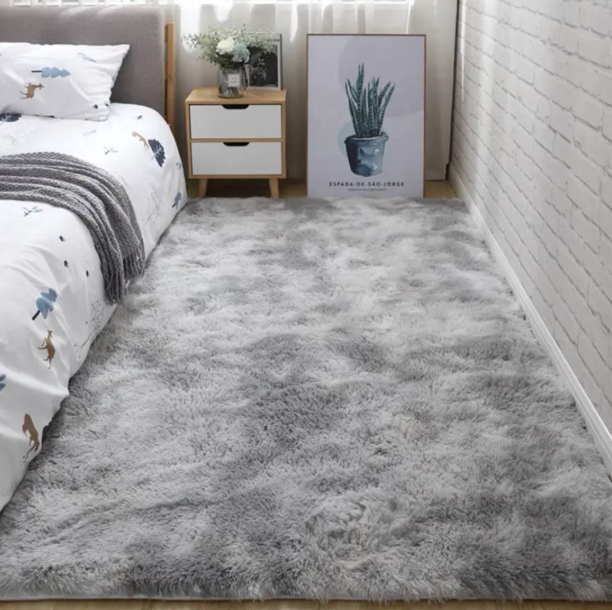 PolkaHome Vloerkleed Kinderkamer 120x160 - Tapijt Woonkamer & Tapijt Slaapkamer - Rechthoek Rug Carpet - Hoogpolig Zacht Fluffy - Antislip - Modern Cadeau