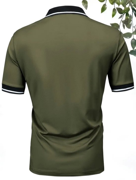 Bovista Golf Shirt Heren - T-shirt - Golfkleding - Golfen - Golf Accessoires - Polo Shirt - Zwart & Blauw & Groen - Maat XL — afbeelding 3