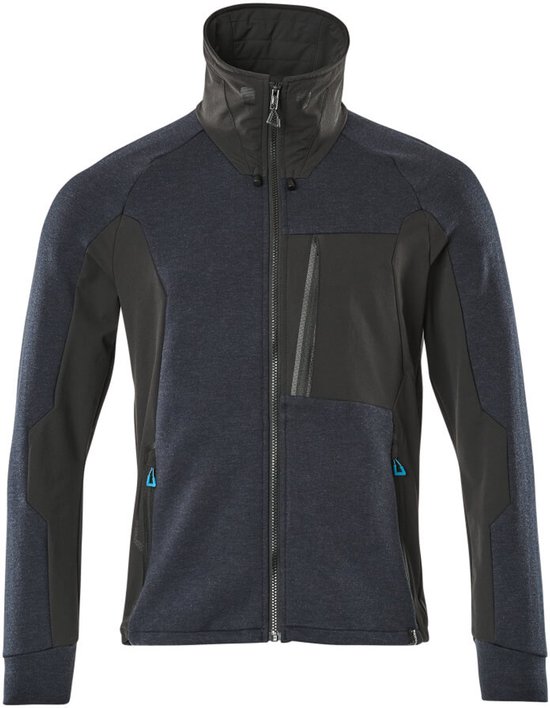 Mascot Advanced Sweatshirt met rits 17484-319 - donkermarine/zwart - M