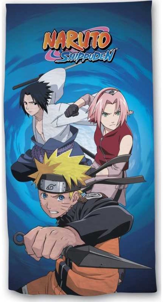 Naruto - Strandlaken - Badlaken - Handdoek - 70x140Cm - 100% Katoen.