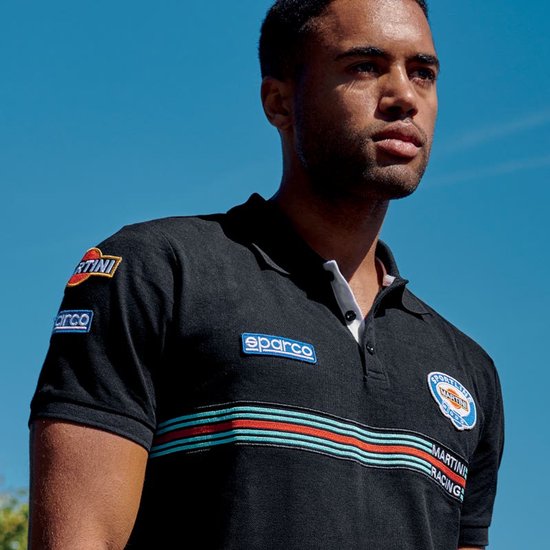 Sparco Replica Martini Racing Poloshirt - Marineblauw - Maat M van Sparco — afbeelding 3