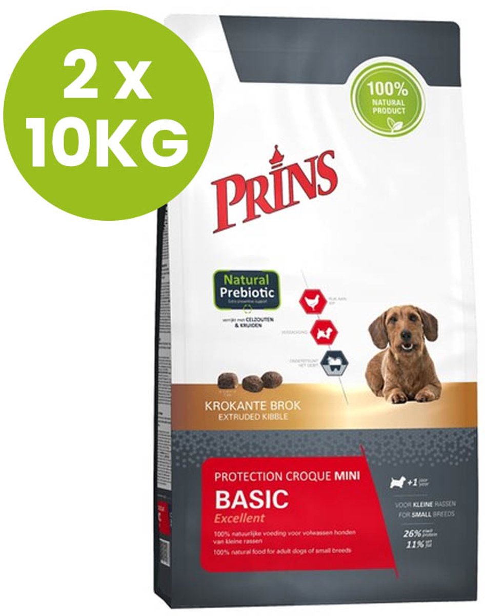 Prins Prins Protection Croque Mini Basic Excellent - Hondenvoer - 2 x 10KG