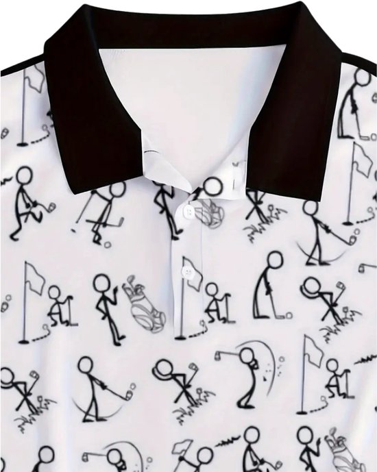 Bovista Golf Shirt Heren - T-shirt - Golfkleding - Golfen - Golf Accessoires - Polo Shirt - Wit - Maat XL van Bovista — afbeelding 4