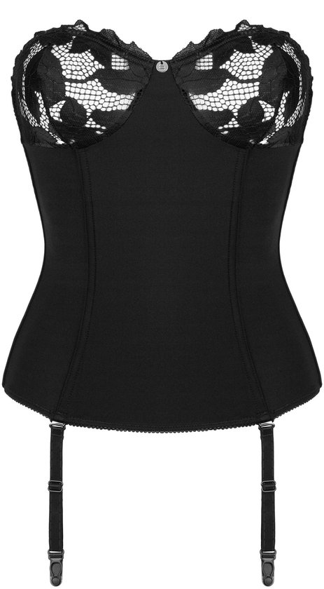 Obsessive - Editya Somptueux corset avec jarretelles - Noir