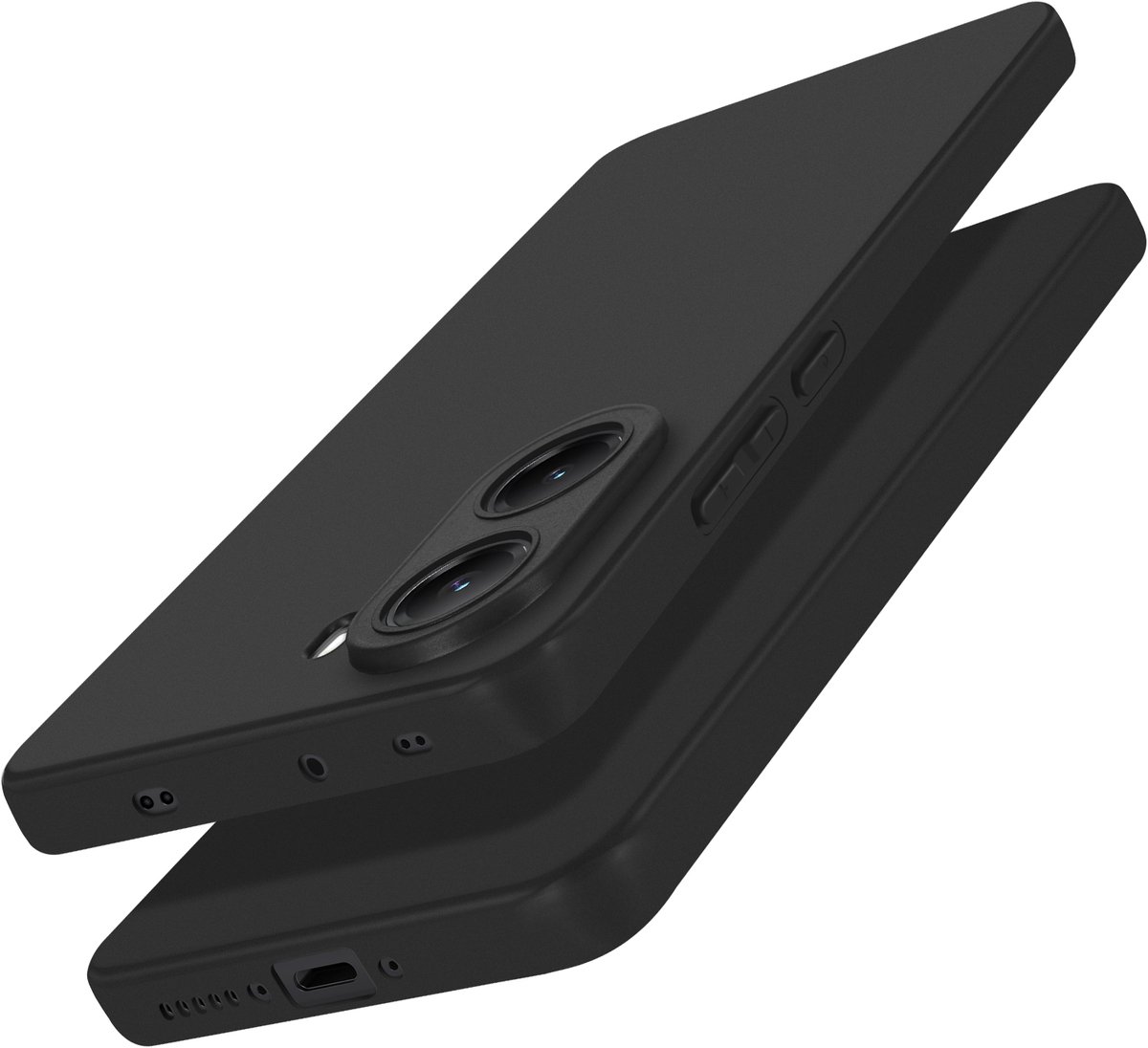 Avizar Hoesje Geschikt voor Xiaomi Poco X7 Pro Silicone Zachte Matte, Zwart