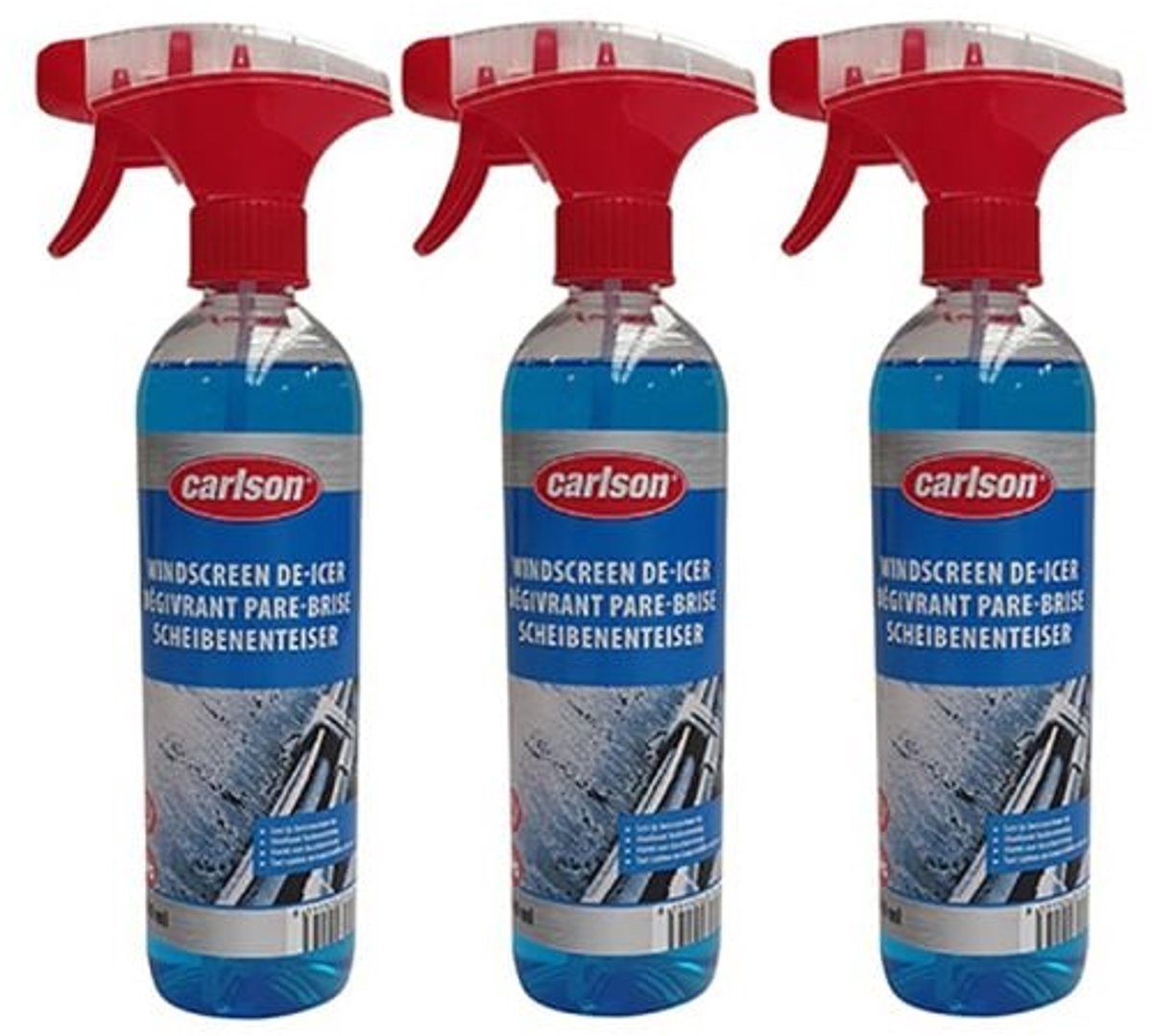 Carlson antivries spray – 3 pack | Ontdooispray | Vorst | Antivries spray | De-icer | Anti vries | 1,5 Liter | Winterproduct