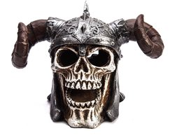 AC Viking Schedel Deluxe met Helm – Meest verkocht – Unieke Aquarium of Terrarium Decoratie – Kwaliteit decoratie