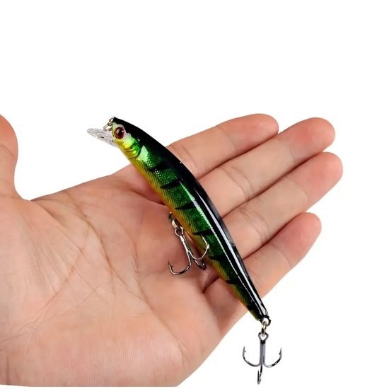 kunstaas 5 pluggen - hengelsport- pluggen - snoekbaars - baars - roofvissen - vis aas - 10 centimeter van AQUAPRODUCSTION — afbeelding 3