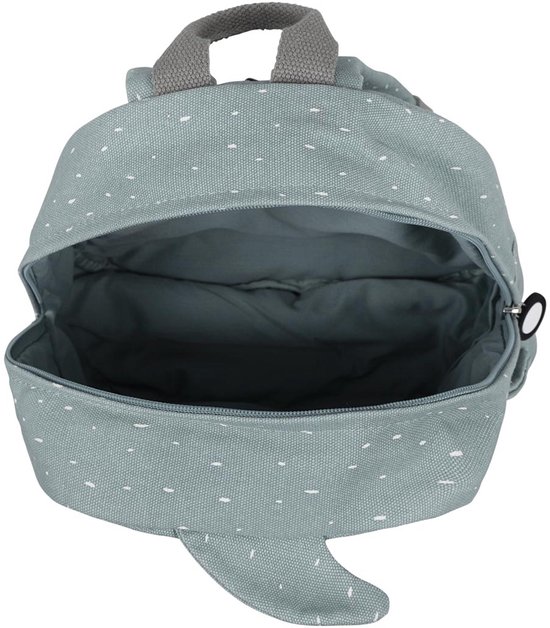 Trixie Rugzak - Mr. Shark - Schooltas Waterafstotend - Boekentas voor Kind - Voor Jongens en Meisjes - Geschikt als Gymtas - Grijs - Haai