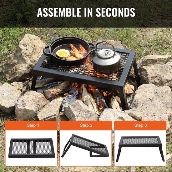 VEVOR BBQ Gills Houtskoolgrill Vouwgrill 458 x 305 x 205 Mm Tafelgrill Afzonderlijk Reisgrill 6 Kg Laadvermogen Outdoor Opvouwbare Picknickgrill van VEVOR — afbeelding 4