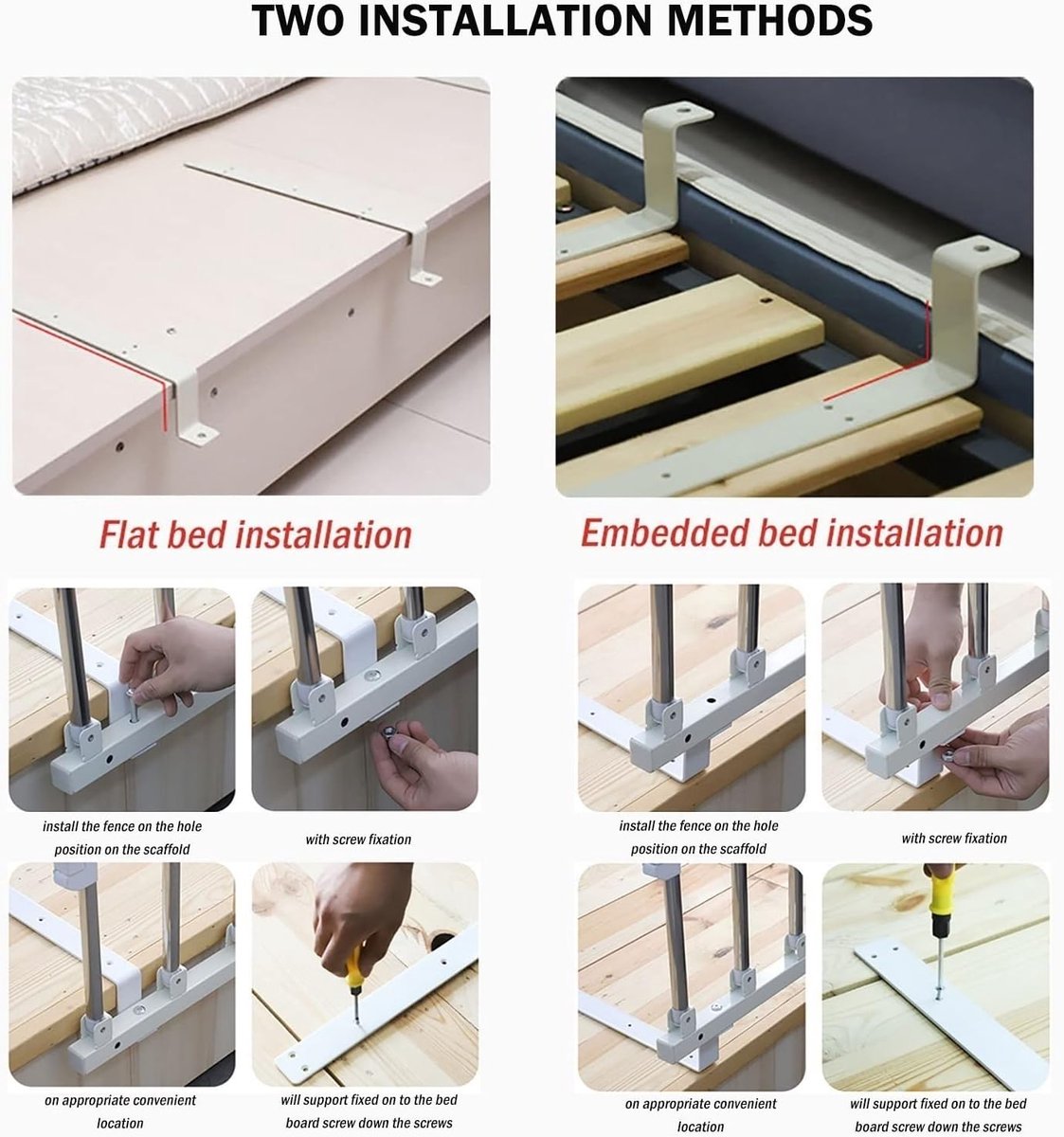 Bedhekje Bedhekje 70x40 Houtkleur Veiligheidsreling - afbeelding 3
