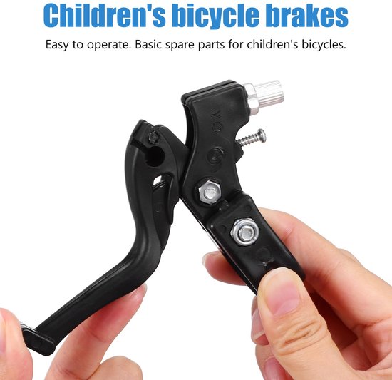 MAGT Remhendels voor fiets, 1 paar, universele fietsremhendel, 2-draads elektrische remhendel, voor elektrische fiets en mountainbike (zwart zilver MAGT Remhendels voor fiets, 1 paar, universele fietsremhendel, 2-draads elektrische remhendel, voor elektrische fiets en mountainbike (zwart zilver