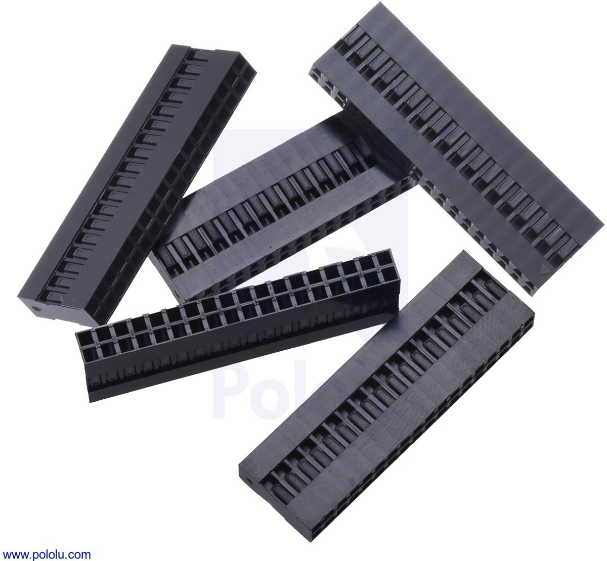 Dupont (2.54mm) Crimp Connector Housing: 2x18-Pin 5-Pack Pololu-1990