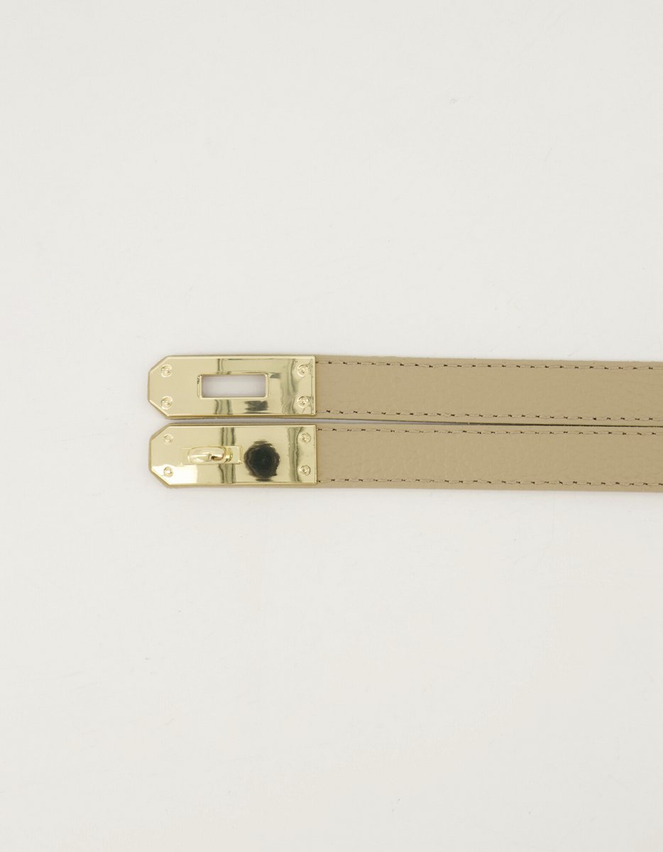 Teatro riem - Garcia - Wikkelriem - Leer - Taupe - One Size
