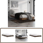 vidaXL-Bedframe-bewerkt-hout-gerookt-eikenkleurig-100x200-cm