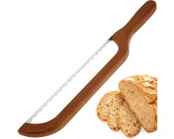 1stuks - Broodsnijder - Massief houten handvat - Getand snijstokbroodmes - Bakgereedschap - Essentieel keukenbroodmes - Precisiesnijden van stokbroden 1stuks - Broodsnijder - Massief houten handvat - Getand snijstokbroodmes - Bakgereedschap - Essentieel keukenbroodmes - Precisiesnijden van stokbroden