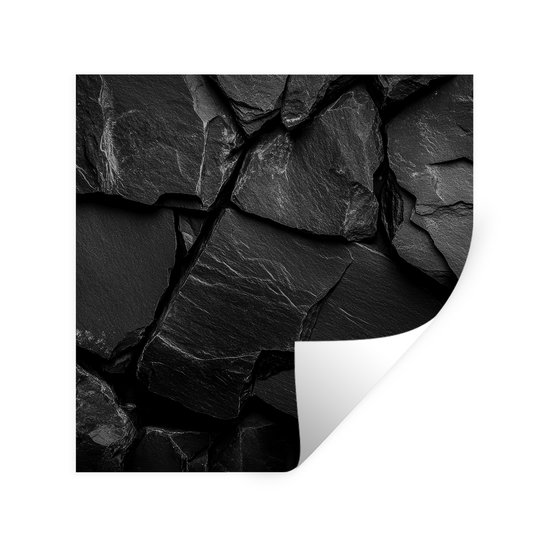 Muurstickers - Sticker Folie - Zwart - Stenen - Rots - 50x50 cm ...