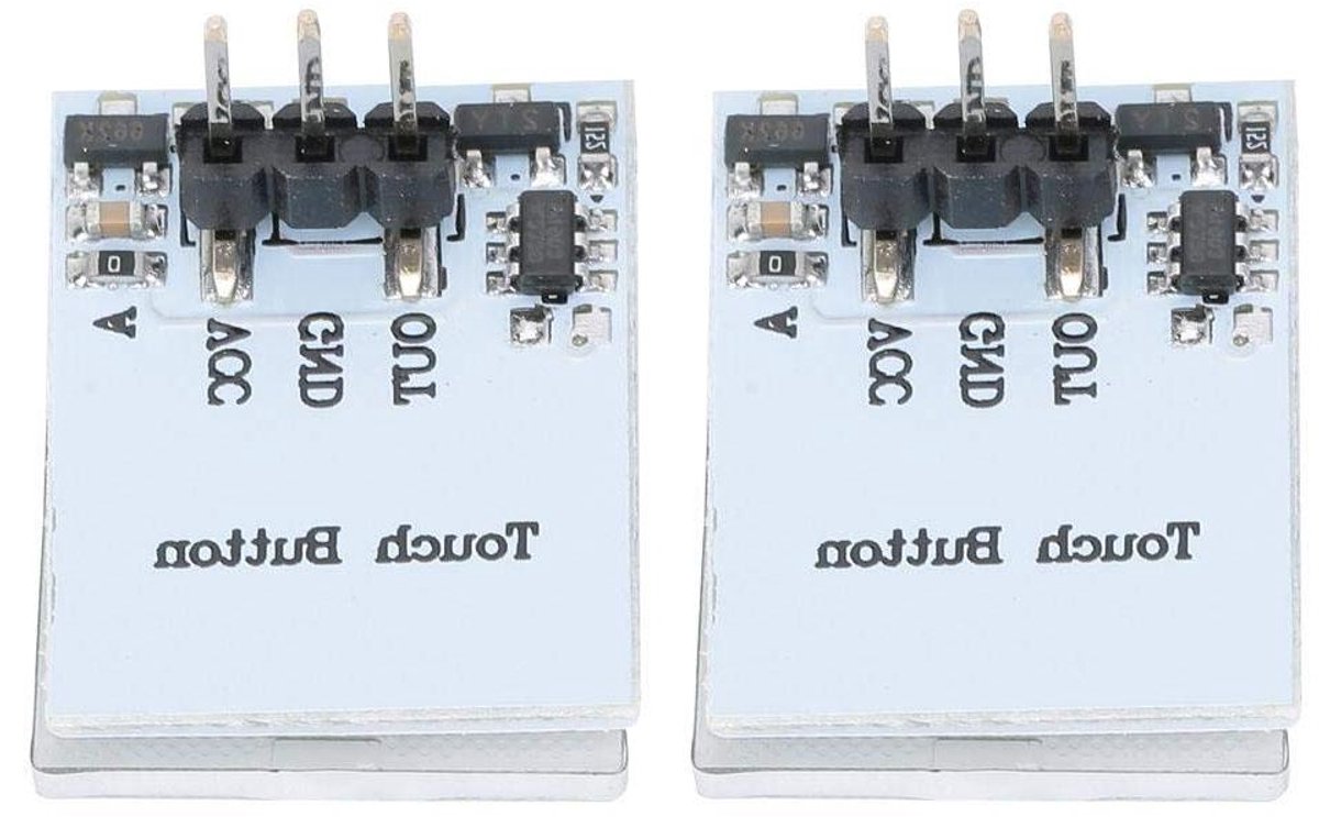 Capacitieve touch-switch-module 2 stuks 27 V-6 V tegen interferentie (blauw)