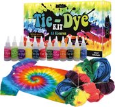 Tie Dye Kit - 12 couleurs - Ensemble de peinture tie dye - Kit complet Tie dye - Batik Peinture Paket - Peinture textile - Tie Dye Paint