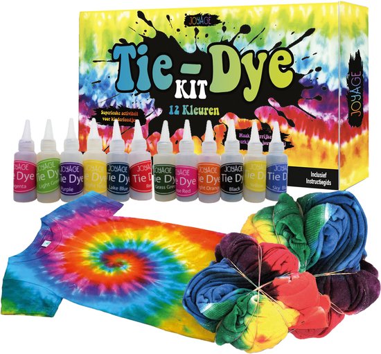 Tie Dye Kit Verf - 12 kleuren - Tie dye verf poeder