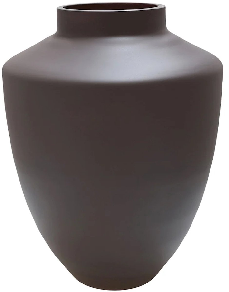 Vase The World Vaas Tugela M | Medium | Matte Earth - Donker Taupe | Ø28 x H36 cm
