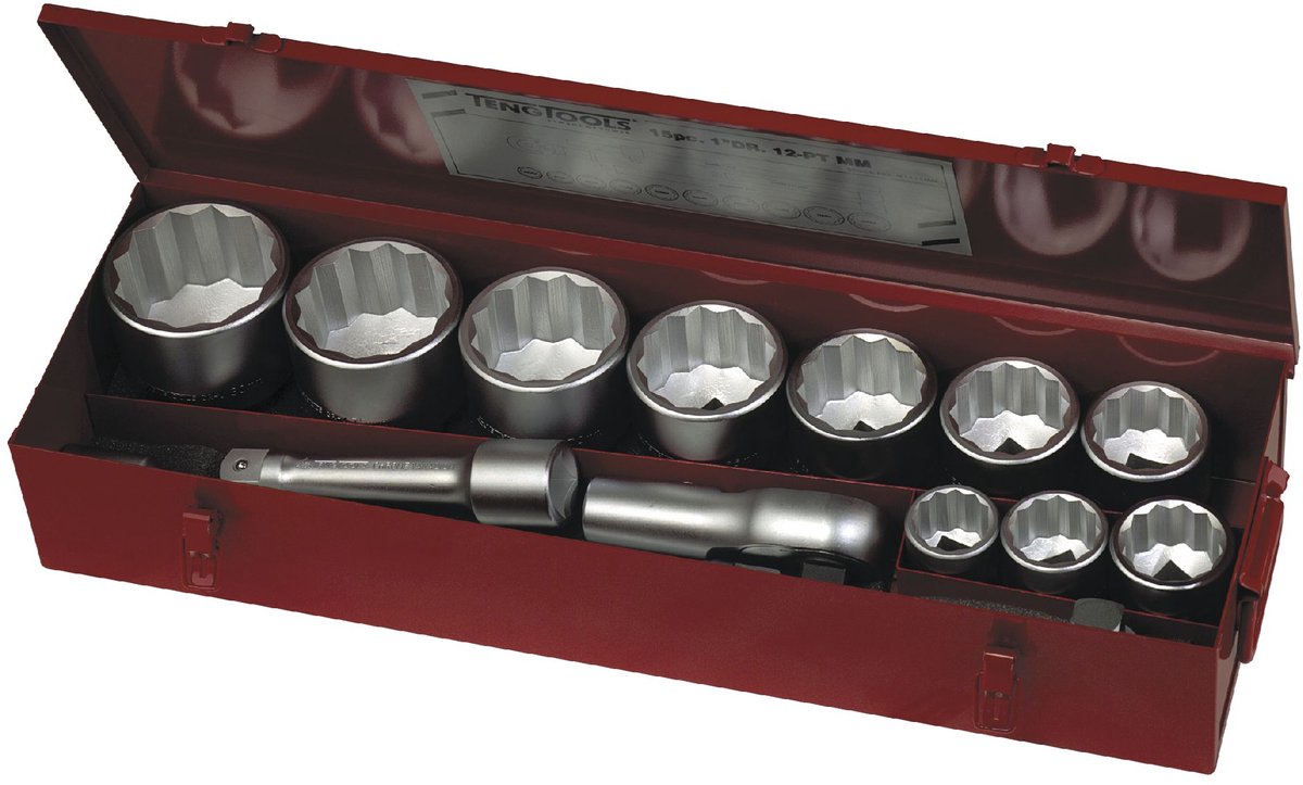 Doppenset 1 36-80mm 15 dlg Teng Tools M1115MM