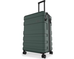 foto van Reiskoffer groot 76x49x27 - 100L - Spinner wielen - Lichtgewicht - TSA Slot - Norix - Forest Green