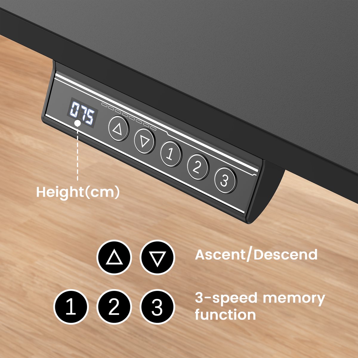 LG Elektrisch Zit-sta Bureau 120cm thumbnail 4