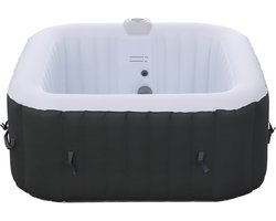 AREBOS Hottub voor Innen en Buiten - 4 Persoons - 130 luchtstralen - 154 x 154 cm - 600L - Opblaasbaar Bubbelbad Massage