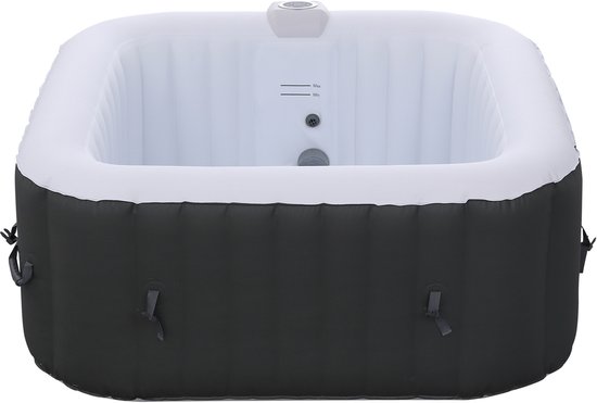 AREBOS Hottub voor Innen en Buiten - 4 Persoons - 130 luchtstralen - 154 x 154 cm - 600L - Opblaasbaar Bubbelbad Massage