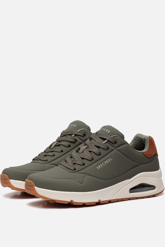 Skechers Uno - Suited On Air - Heren Sneakers - Olijfgroen