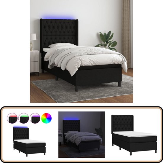 vidaXL Boxspring met matras fluweel zwart 80x200 cm, boxspring, ledikant, bedframe, bed, boxspring bed, bedbodem, seniorenbed, senioren bed vidaXL Boxspring met matras fluweel zwart 80x200 cm, boxspring, ledikant, bedframe, bed, boxspring bed, bedbodem, seniorenbed, senioren bed