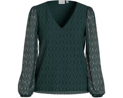 Vila T-shirt Vifero V-neck L/s Top/dfs/pb 14113222 Ponderosa Pine Dames Maat - M