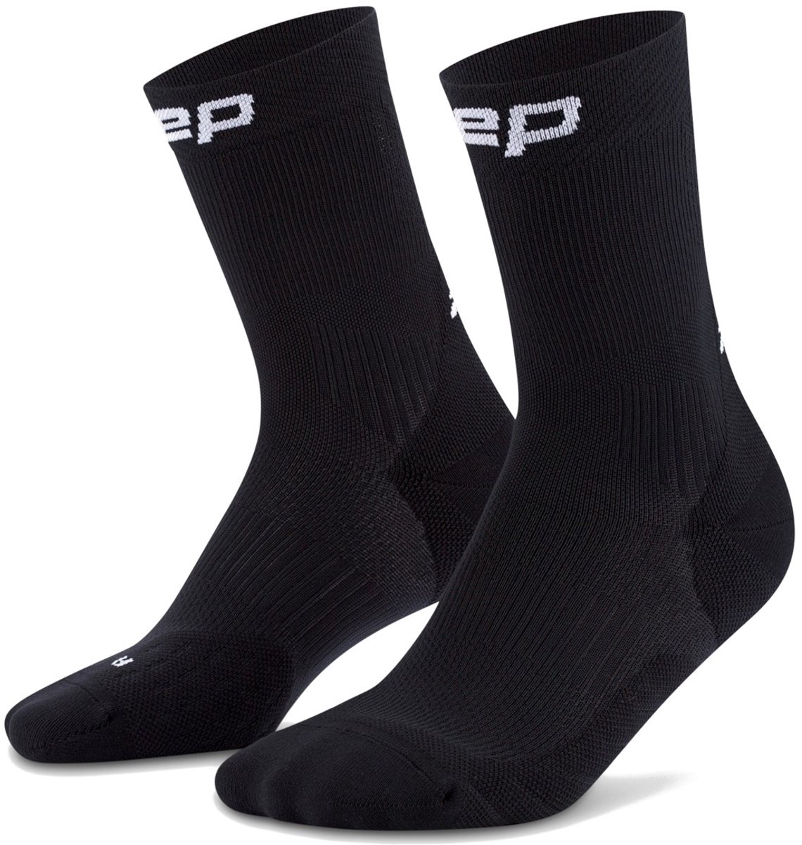 CEP Run Mid-Cut Compressie Sokken - Zwart - Heren(42-45)