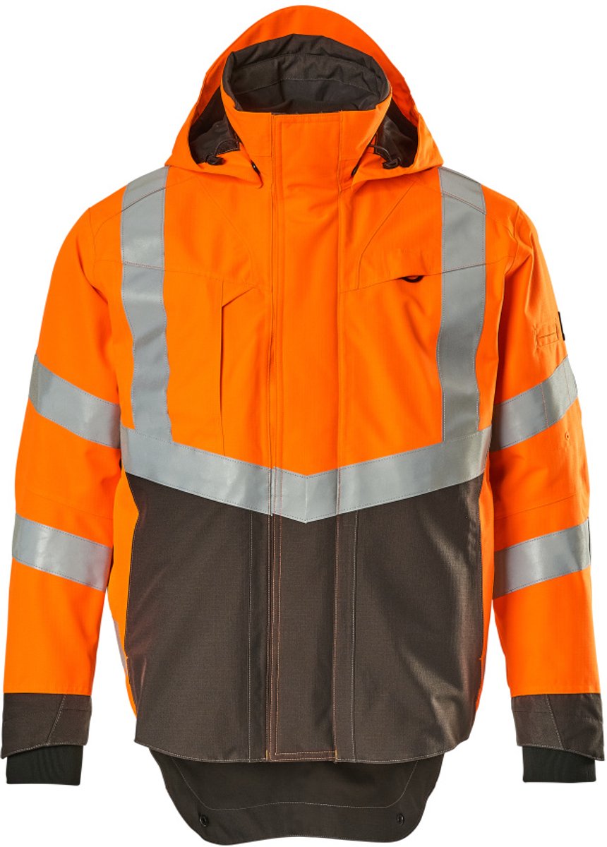 Mascot Safe Supreme Shell jas 15501-231 hi-vis /donkerantraciet Oranje