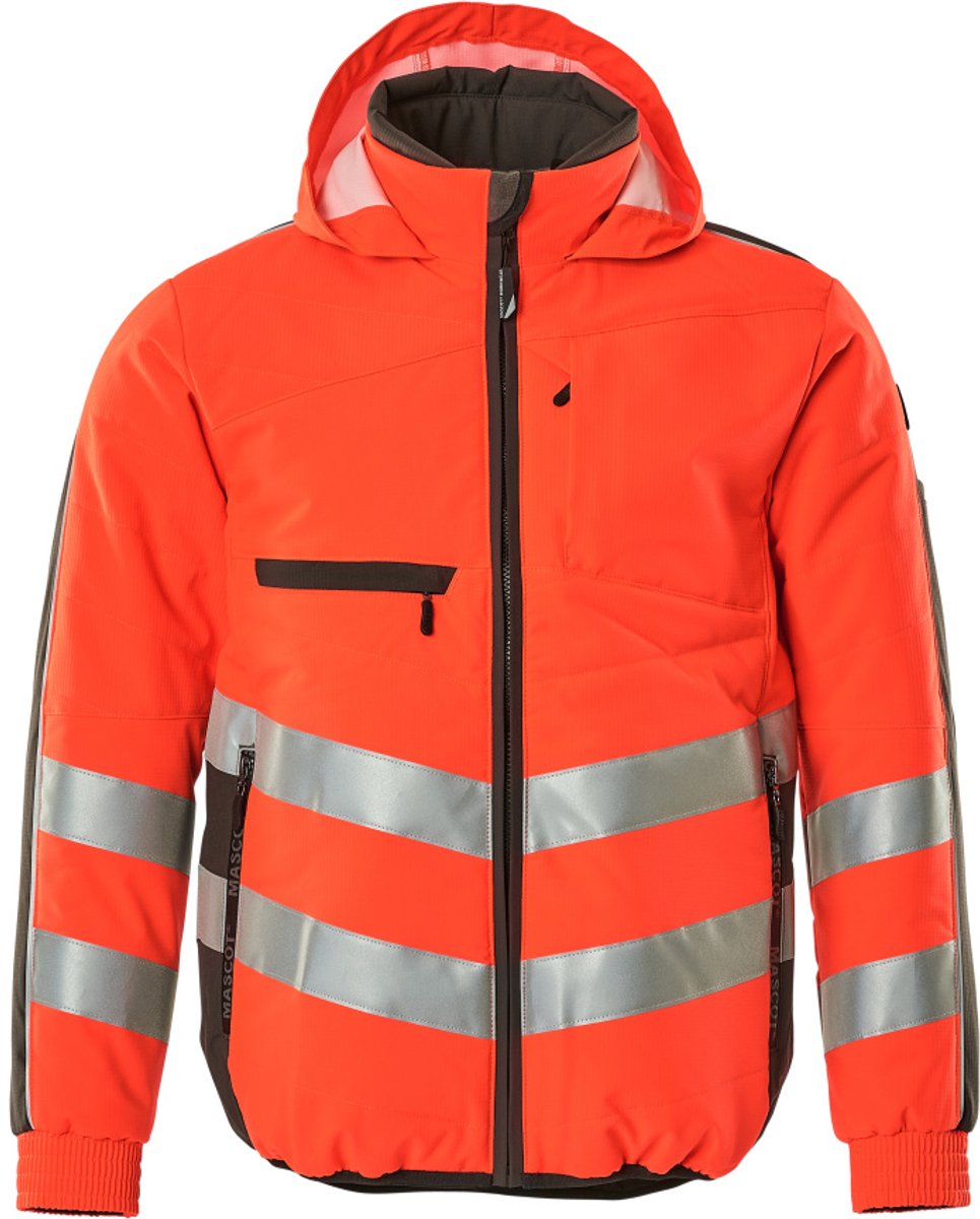 Mascot Safe Supreme Jas 15515-249 hi-vis /donkerantraciet Rood