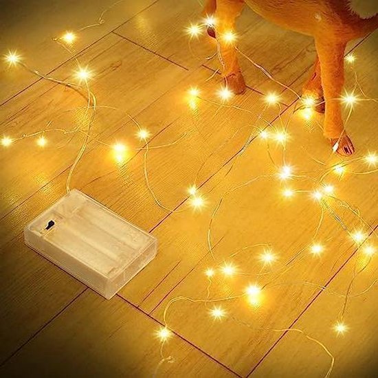 MIJOMA Kleurrijke led-lichtketting met timer en lange levensduur, werkt