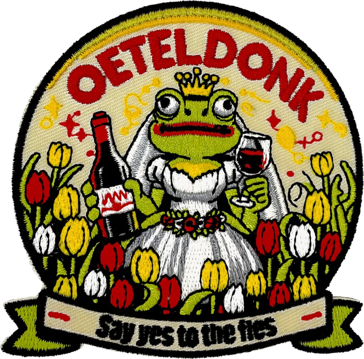 Oeteldonk embleem - Say yes to the fles
