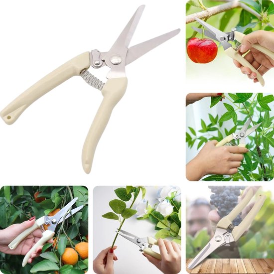 Snoeischaar - Bypass en Rechte Bladen - Hoogwaardige Stalen Bladen - Ergonomische Handgrepen voor Tuinieren — afbeelding 2